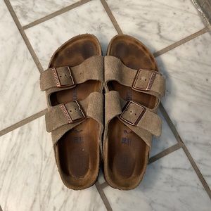 Light brown suede Birkenstocks